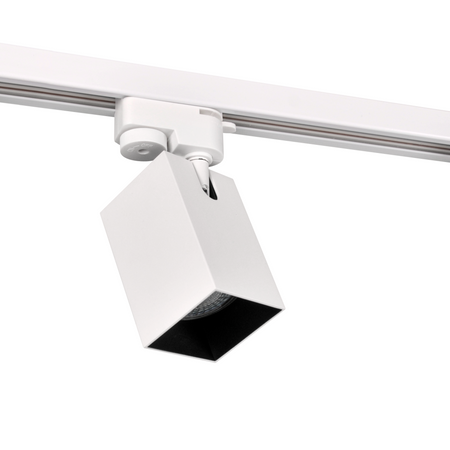 GU10 Weiß+Schwarzer Stromschienenstrahler für Lichtbänder Square POLUX