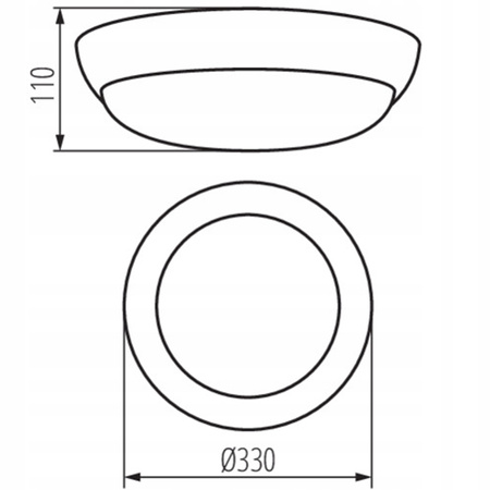 Decken-LED-Wandleuchte ERTON 2xE27 15W IP44 33cm Weiß KANLUX