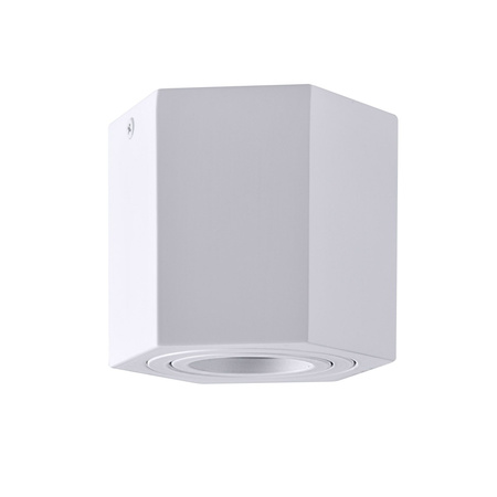 Sechseckige GU10-LED-Deckenleuchte beweglich weiß SPOT für die Deckenmontage