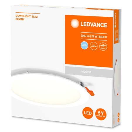 LED-Panel-Deckeneinbauleuchte DOWNLIGHT SLIM 22W 2000lm 6500K Kalt 22,5cm LEDVANCE