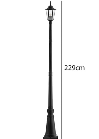Garten-Stehlampe LED-Mast 229cm E27 dekorative Laterne für den Außenbereich
