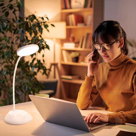 Schreibtischlampe LED 5W Kabellos Dimmbar CCT DIM Weiß Kobi