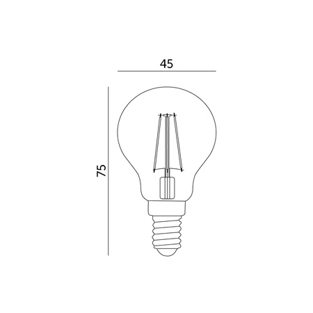 LED-Lampe E14 Ball 4W 470lm 3000K Warm 360° Filament Line Kobi