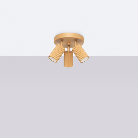 Plafond-Deckenleuchte Tuba Spot 3x GU10 Gold Carbon Deep Space SL.1563 Sollux