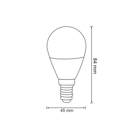 E14 G45 LED Leuchtmittel 7W = 50W 640lm 3000K Warm 160° GOLDLUX (Polux)