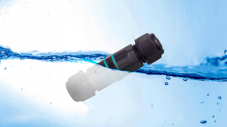 Hermetischer Steckverbinder. Gerader elektrischer Kabelkasten. IP68