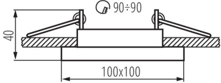 ARET MR16 GU10Weiß IP20 Kanlux Halogen-Deckenleuchte