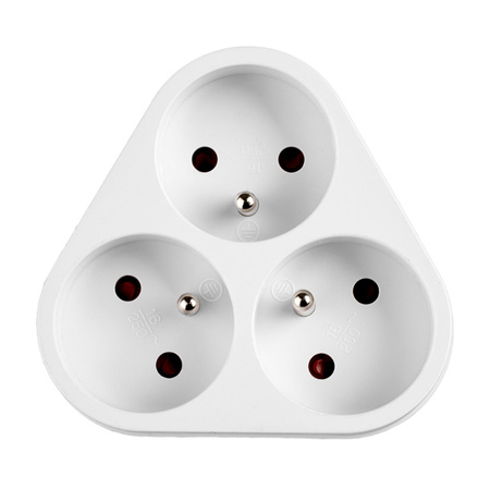 Elektrischer Netzverteiler 3x 2P+0 Dieb 3 Steckdosen mit Erdung VAYOX