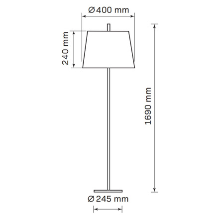 Stehleuchte Stehleuchte E27 Weiß Gold ELENA Sanico Goldlux