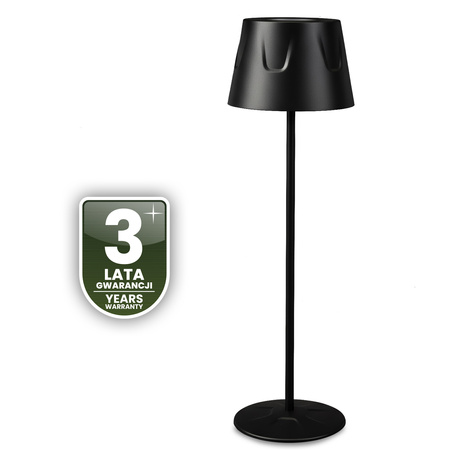 LED Gartenlampe Stehend Dekorativ Nachttisch USB Dimmbar Touch Schwarz FIORA LUMILED