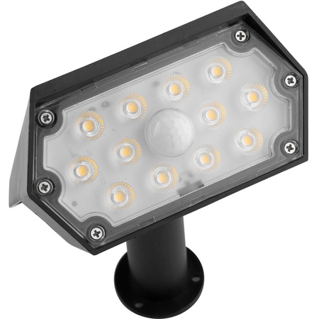 Garten LED SOLAR Strahler angetrieben 42 cm außen IP44 4000K Dämmerungssensor