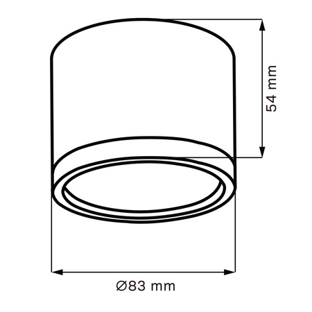 Spot-Anbauleuchte GX53 Schwarz MIRELLA Sanico Goldlux