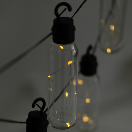 Solar Garten Girlande 10x LED Lichterkette Dekorative Kugeln 3.8m Warm