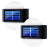 Set mit 2x Solar Garten Lampe LED Fassade Wandlampe Top Down Kreisförmige Leuchte