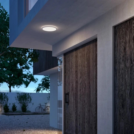 Garten LED Deckenleuchten für den Außenbereich SUPERSLIM CL550 15W 4000K IP44 Decke rund weiß PHILIPS