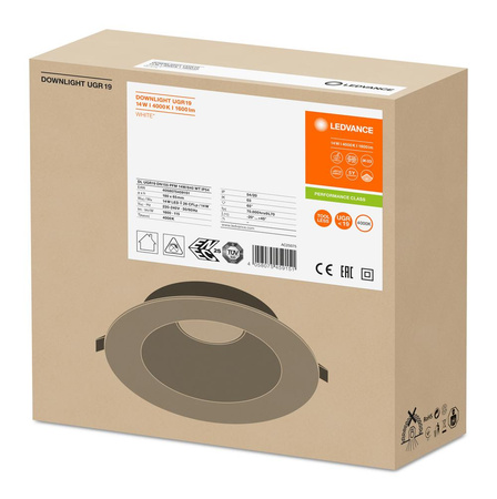 LED-Panel bündig montiert Spot-Leuchte 14W 1600lm 4000K Neutral Mesh White Downlight Ledvance