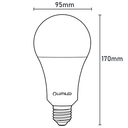 LED Lampen E27, Glühbirne A95 24W = 200W 3452lm 260° 4000K neutral LUMILED