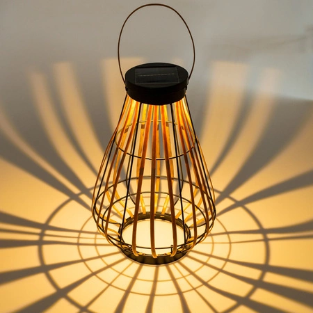 LED-Solarlampe für den Außenbereich Garten stehend Hängelaterne 3000K IP44 37cm Dämmerungssensor