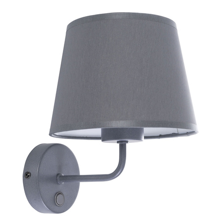 Wandleuchte MAJA GRAY Lampenschirm Graphit Classic E27 1880 TK Lighting