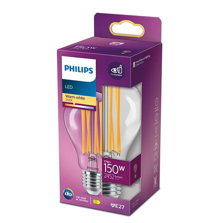 E27 A67 LED Lampen 17 W = 150 W, 2452 lm, 2700 K, warmes Filament PHILIPS