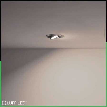 Bündig montierte Halogen-Deckenleuchte Kreisförmig Beweglich GU10 MR16 Schwarz TRIAM LUMILED