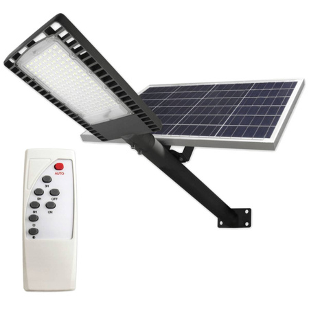 Straßenleuchte SOLAR LED Leuchte Grau 120W 6000K Kalt 9500lm IP65 SENSOR MIT PILOT + HANDHABER