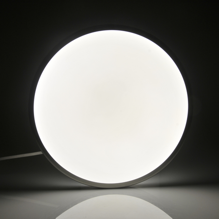 PLAFON LED Deckenleuchte weiß/nickel 30cm 15W 4000K KERN GOLDLUX (Polux)