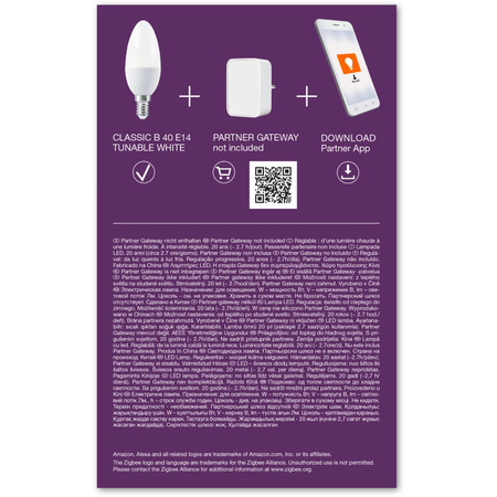 E14 B40 4.9W 470lm CCT LEDVANCE SMART+ ZigBee dimmbare LED Lampe