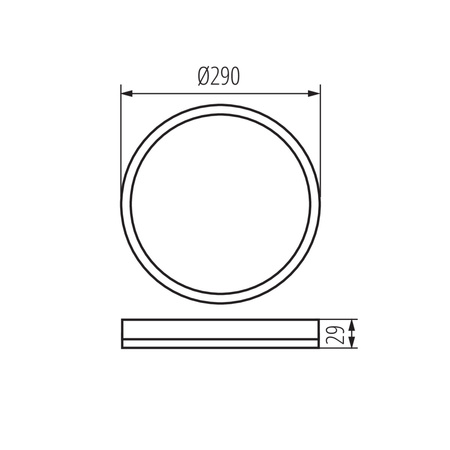 Plafond LED AZPO Deckenleuchte 18.5W IP54 Weiß KANLUX