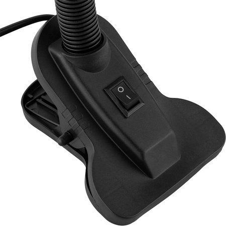 Verstellbare Tischleuchte LIRIA School Night Light E27 Clip Schwarz LUMILED