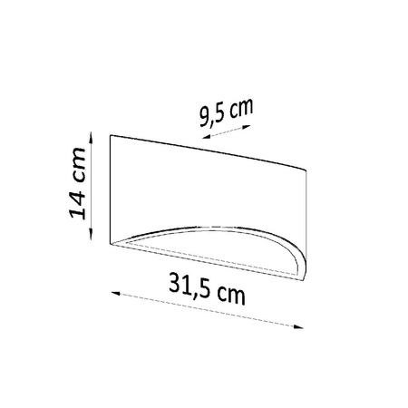 LED-Wandleuchte VIXEN G9Wandleuchte halbkreisförmig Keramik weiß SOLLUX
