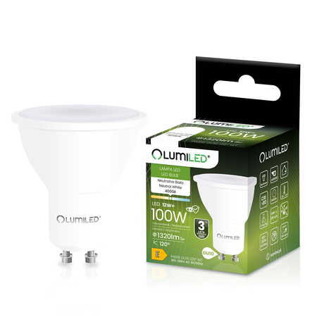 LED-Lampe GU10 Reflektor PAR16 12W = 100W 1320LM 4000K neutralweiß 120° LUMILED