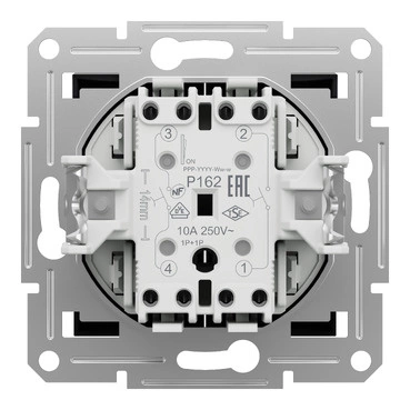 Doppelschalter ohne Rahmen Schließer Anthrazit Asfora Schneider