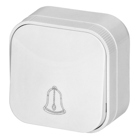 Türklingeltaster für Aufputzmontage IP20 ORNO WEISS