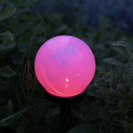 LUMILED LED Solar Gartenlampe ATRIS Driven White Ball 10cm RGB