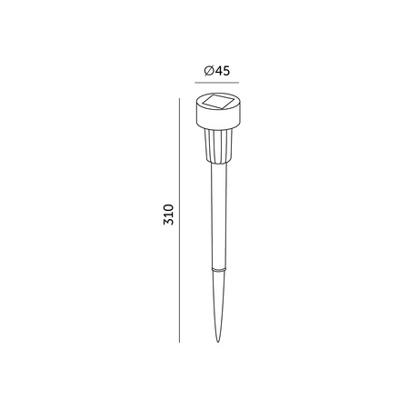 Solar Garten Pole Outdoor Stehend LED 6000K Kalt IP44 Chrom Eclipse Kobi