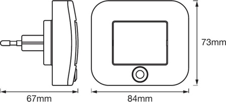 LED LUNETTA Hall Nachtlicht Weiß 0.70W 10lm 3000K IP20 Ledvance Bewegungsmelder