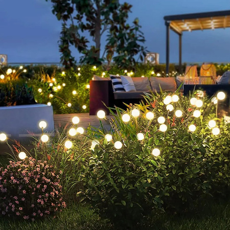 Solar-LED-Lampe, Solar Gartenleuchten Dandelion-Design-Kugelleuchte IP44 3000K 70cm TULIO LUMILED