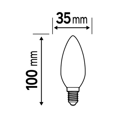 3x LED Lampen E14 B35 5,5W = 60W 806lm 2700K Wärme 300° Filament OSRAM BASE