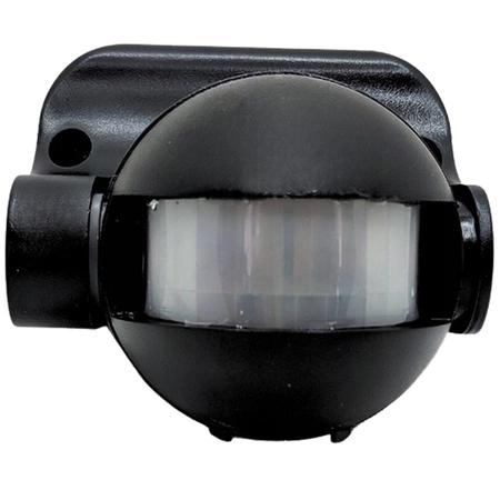 PIR-Bewegungs- und Dämmerungssensor 180° 12m IP44 Schwarz