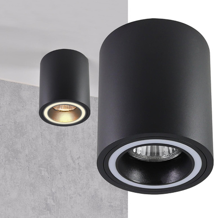 Spot GU10 Schwarz FALCO Sanico Goldlux Anbauleuchte