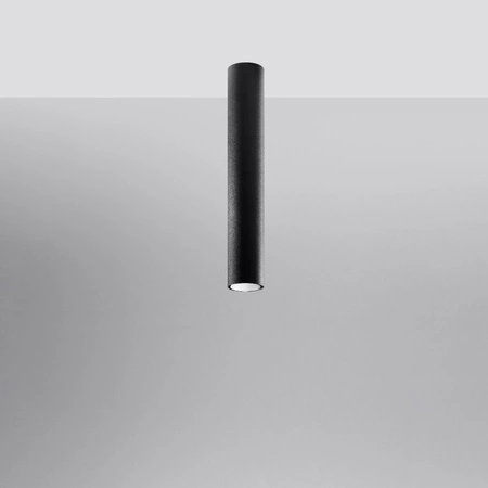 Aufbaustrahler LAGOS GU10 Halogen Spot Tuba 40cm Schwarz SOLLUX