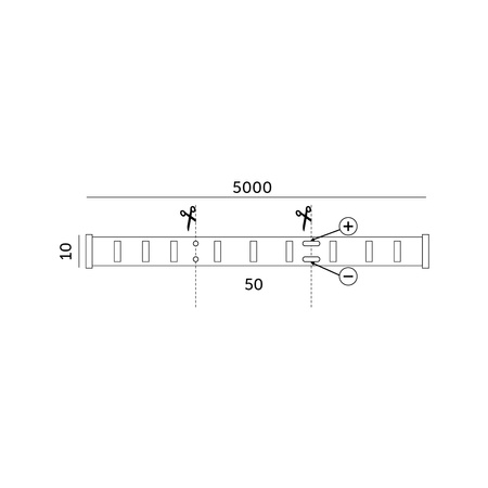 Außen-LED-Streifen 4W 400lm 3000K warmweiß 2835 LED 12V 5m IP65 Tramo Premium Kobi