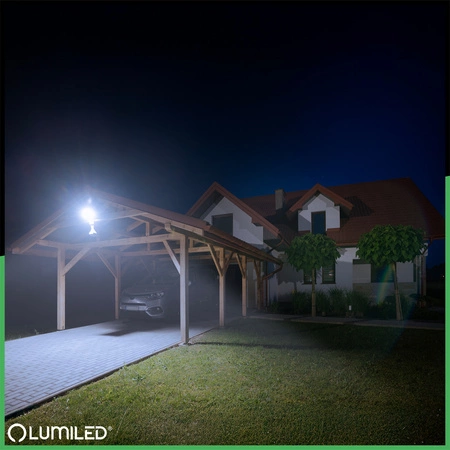 LED-Fluter ZUNA2 50W 4500lm 6500K IP44 Schwarz Bewegungsmelder LUMILED