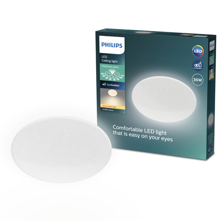 LED Plafond Deckenlampe 36W 3600lm 2700K Warm Star Effekt Moire CL200 Philips