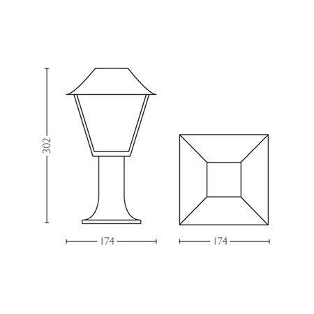 Outdoor LED Gartenlampe ALPENGLOW myGarden E27 IP44 Mastlaterne Schwarz PHILIPS
