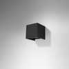 Außenanbauleuchte LUCA LED 6W 3000K IP54 Wandleuchte oben/unten Würfel Schwarz SOLLUX