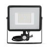 LED Fluter 50W 4000lm 6400K IP65 Schwarz mit Bewegungssensor und CUT-OFF-Funktion Samsung Chip VT-50-SB V-TAC