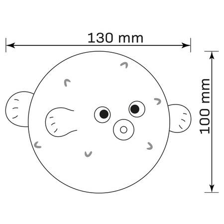 LED Blowfish Dekorative Lampe 1W 3000K RGBW Blau Dimmbar Heli Sanico Goldlux