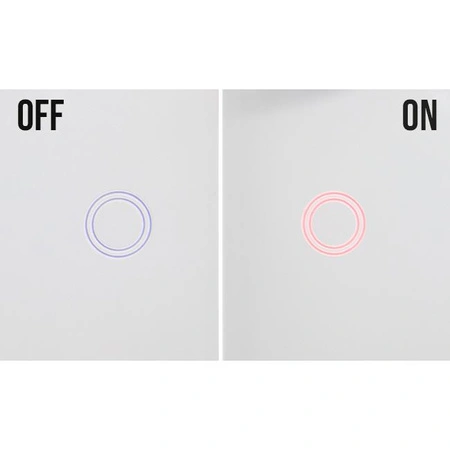 Einzelner weißer WLAN-LED-TOUCH-Glasschalter